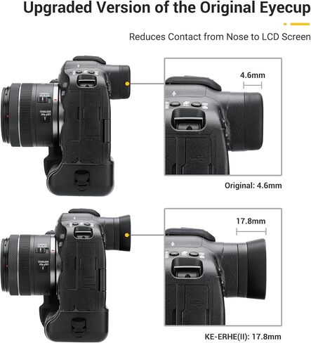 Long Soft Eyecup Eye Cup Eyepiece Viewfinder & 2-Pack RF Mount Body Cap Rear Lens Cover Cap for Canon EOS R3 Mirrorless Camera in Saudi Arabia