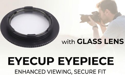 XUMIUZIY Camera Eyecup with Glass for DK-17 D4 D800 D810 | Rubber Plastic Material, Viewfinder Protector, Ambient Light Blocking, Bright Scene Viewing, DK-17 Fit in Kuwait