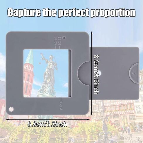 Sliding View Catcher for Artists | 4-Pack adjustable view finder with color isolation dot for proportion and tonal value studies. 3.5" square in Kuwait
