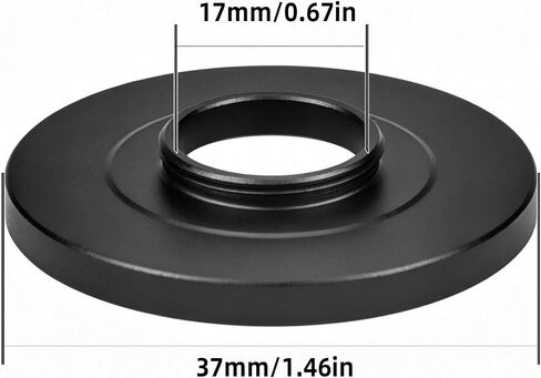 Duty 17mm to 37mm Step Up Rings Filter Adapter, Precisely Machined Aluminum Alloy Lens Adapter with Anti-Slip Grip, Secure Metal Converter Rings for Cpl and Nd Filter in Kuwait