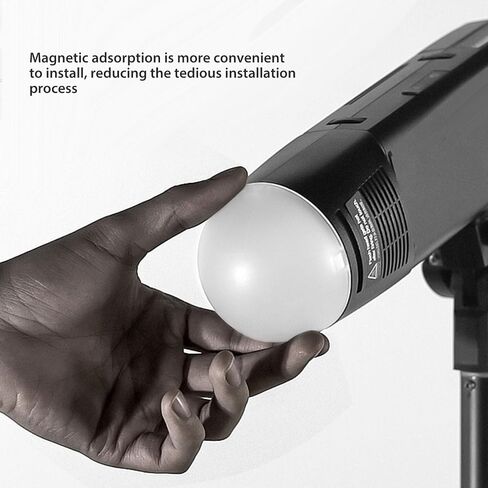 Round Flash Head, Combined Lighting Effects Dome Bright Light Diffuse Unique Design Easy Installation Anti Drop for Round Flash Head H200R in Kuwait