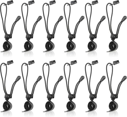 SLOW DOLPHIN Backdrop Background Muslin String Clips Holder Multifunctional for Photo Video Photography Studio 12 Pack, Black in Kuwait