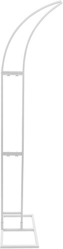 2pcs Curved Wedding Arch Backdrop Stand,Metal Balloon Arch Stand Floral Wedding Arches for Engagement, Bridal Shower, Birthday Party Decorations, Indoor & Outdoor Use 6.2ft 6.8ft Height (White) in Kuwait