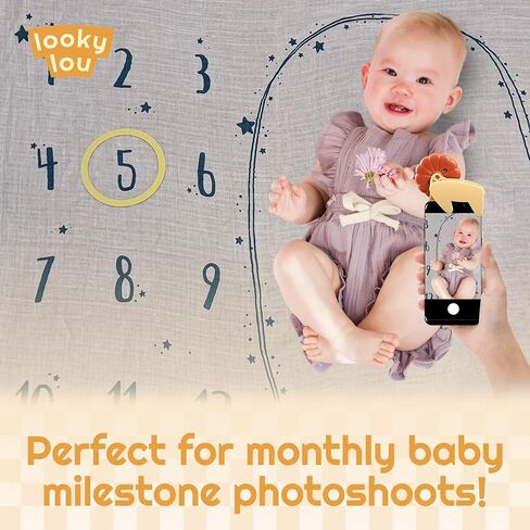 Looky Lou Bundle - Phone Clip & Storybook Set for Newborn Photography, Monthly Milestones, Photoshoot Props for Baby Showers, Mother’s Day, Gender Reveals, Valentine's, Birthdays & Registry Gifts in Kuwait