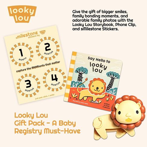Looky Lou Bundle - Phone Clip & Storybook Set for Newborn Photography, Monthly Milestones, Photoshoot Props for Baby Showers, Mother’s Day, Gender Reveals, Valentine's, Birthdays & Registry Gifts in Kuwait
