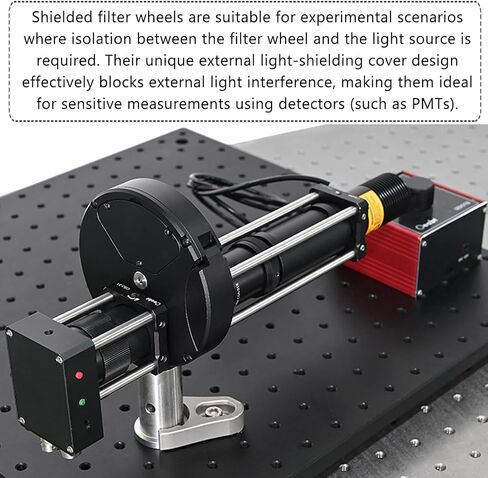 6 Position Filter Wheel for Telescope, Aluminum Alloy Filter Wheel, with Sunshade Covers, 6 Position SM1 Internal Threads, for Astronomical Observation, Optical Experiments in Kuwait