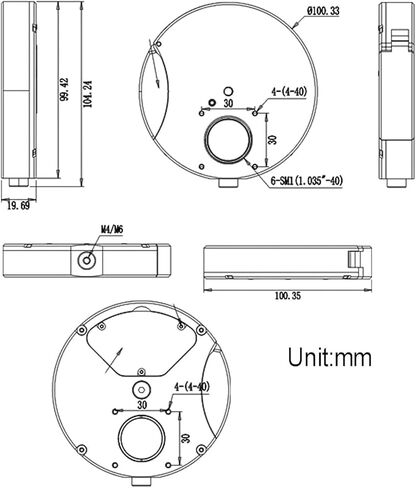 6 Position Filter Wheel for Telescope, Aluminum Alloy Filter Wheel, with Sunshade Covers, 6 Position SM1 Internal Threads, for Astronomical Observation, Optical Experiments in Kuwait