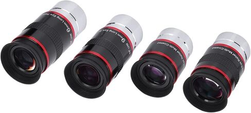 1.25 Inch 68° Ultra Wide Eyepiece Set for Telescope Black Material 4 Piece Set in Kuwait