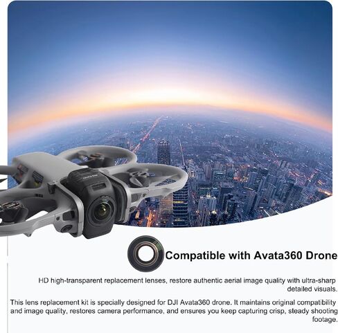 Suitable for DJI Avata 360 High Clarity Replacement Lens, Drone Restores True Aerial Image Quality Optical Glass in Kuwait