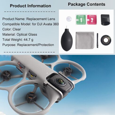 Suitable for DJI Avata 360 High Clarity Replacement Lens, Drone Restores True Aerial Image Quality Optical Glass in Kuwait