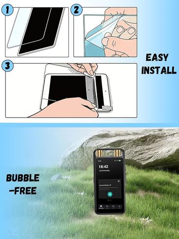 [2 Pack] for Rpbznr M5 AI Voice Recorder Hydrogel Film Screen Protector. Self-Healing Anti-Scratch Bubble Free Easy Installation. in Kuwait