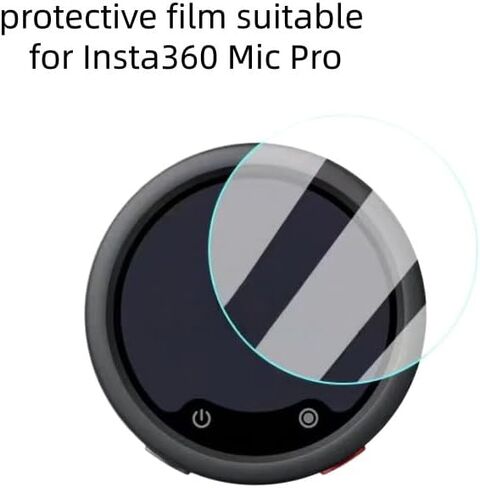 Premium Tempered Glass Screen Protector for Insta360 Mic Pro - Ultra Durable, Scratch-Resistant, HD Clear, Touch-Responsive Full Coverage Shield in Kuwait