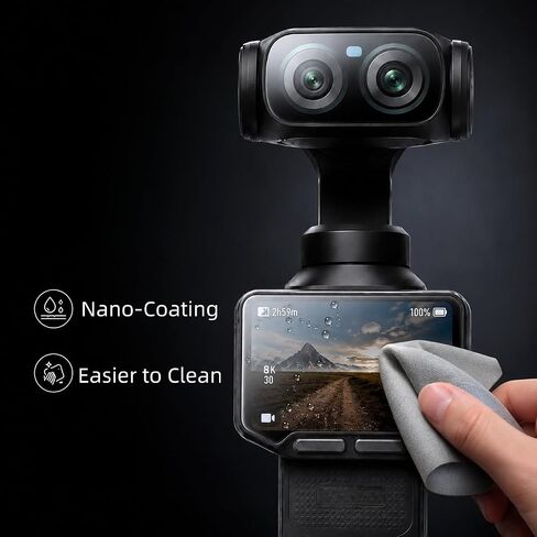 Tempered Glass Screen & Lens Protector for Insta360 Luna Ultra - 9H Hardness, High Transmittance, Dust-Proof, Perfect Fit, Bubble-Free Installation, Superior Protection in Kuwait