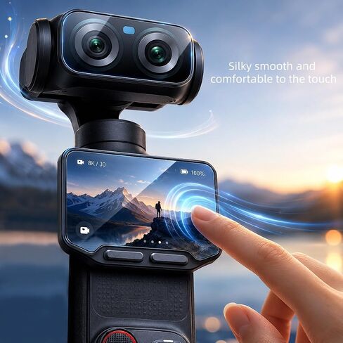 Tempered Glass Screen & Lens Protector for Insta360 Luna Ultra - 9H Hardness, High Transmittance, Dust-Proof, Perfect Fit, Bubble-Free Installation, Superior Protection in Kuwait