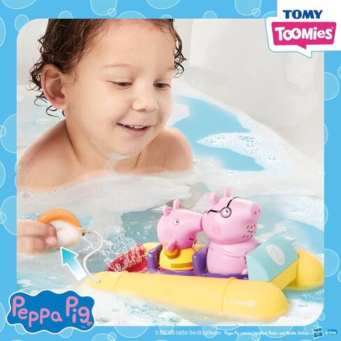 Peppa Pig Water Toys by TOMY Toomies- Peppa’s Boat Adventure Bath Toy Set - Includes 2 Boat Toys and 5 Peppa Pig Figures - 18 Months and Up in Kuwait