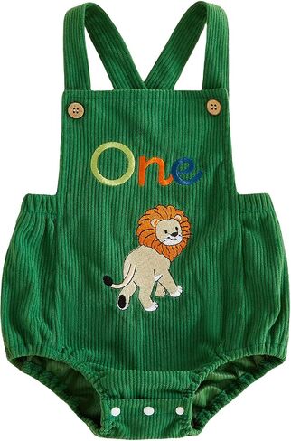 One Sweet Boy Baby Outfit Infant First Birthday Clothes Doughnut Sleeveless Corduroy Bodysuit Cookies Romper Overalls in Kuwait