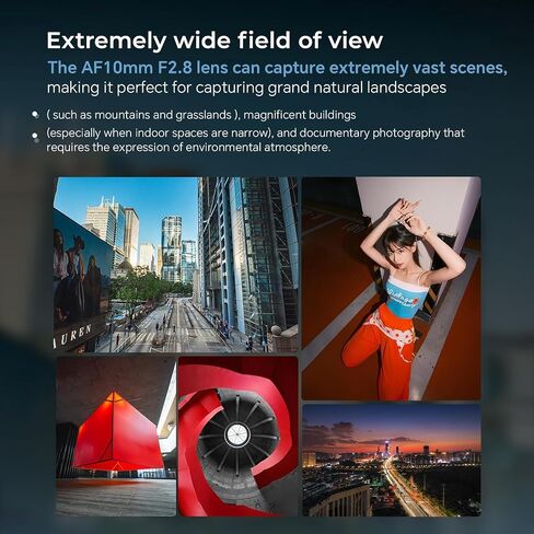 7artisans AF 10mm F2.8 Autofocus APS-C Ultra-Wide Angle Cameras Lens,105.3° Field of View, STM for Vlogging Landscape Street Photography(Sony E) in Kuwait