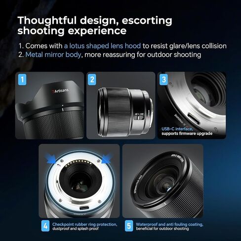 7artisans AF 10mm F2.8 Autofocus APS-C Ultra-Wide Angle Cameras Lens,105.3° Field of View, STM for Vlogging Landscape Street Photography(Sony E) in Kuwait