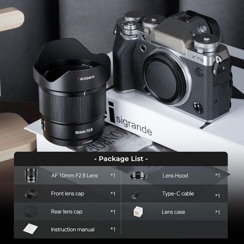 7artisans AF 10mm F2.8 Autofocus APS-C Ultra-Wide Angle Cameras Lens,105.3° Field of View, STM for Vlogging Landscape Street Photography(Sony E) in Kuwait