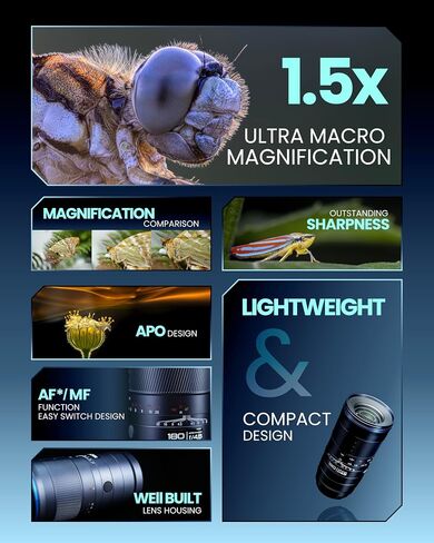 LAOWA 180mm f/4.5 1.5X Ultra Macro APO Lens with AF Support Outstanding Sharpness Compact Design in Kuwait