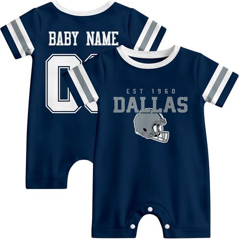 KREDE Baby Clothes Custom Baby Romper with Name Number, Personalized Bodysuit for Baby Boys Gifts in Kuwait