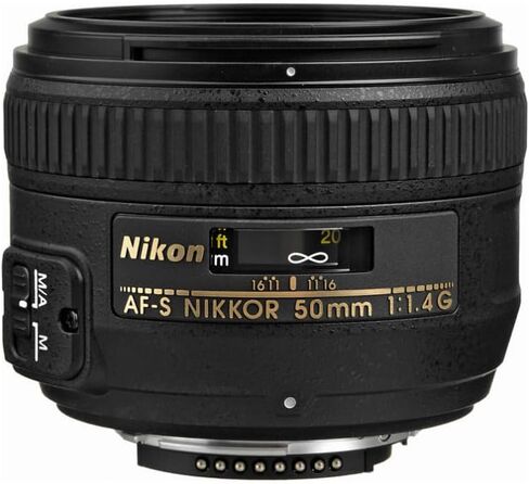 Nikon AF-S FX NIKKOR 50mm f/1.4G Lens with Auto Focus for Nikon DSLR Cameras (Certified Refurbished) in Kuwait