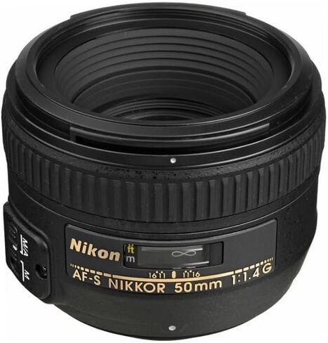 Nikon AF-S FX NIKKOR 50mm f/1.4G Lens with Auto Focus for Nikon DSLR Cameras (Certified Refurbished) in Kuwait
