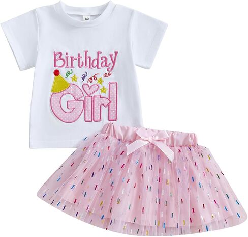 Donut Birthday Outfit Girl Birthday Shirt and Tulle Skirt Set | 1st 2nd 3rd 4th 5th Birthday Girl Outfit,Birthday Girl Shirt,Pink Sprinkle Tutu Skirt,Cake Smash Outfits,Birthday Party Dress in Kuwait