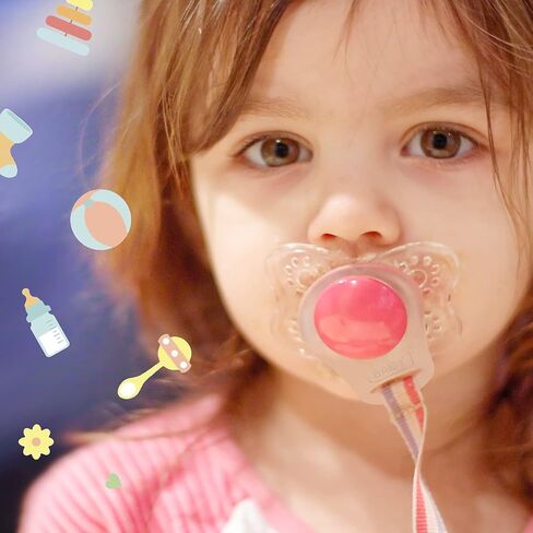 Patelai 15 Pieces Soft Silicone Baby Pacifier Clips Holders Silicone Adapter Rings Holder Baby Nipple Rings Dummy Nipple Holder for Pacifiers(Transparent) in Kuwait
