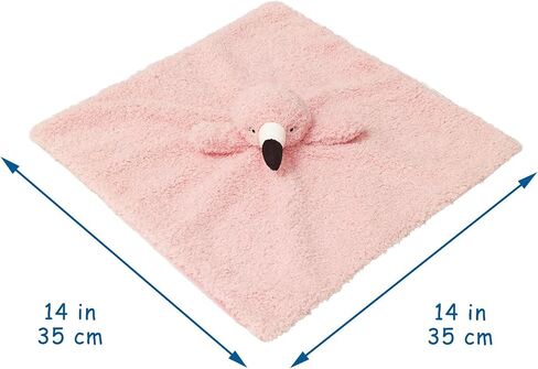 Baby Soft Pink Flamingo Stuffed Animal Security Blanket, Plush Flamingo Character Lovey Blanket, Baby Shower/Nursery Gift, Newborn Infant Toddler Snuggle Blankie for Girls Boys, 14 Inches in Kuwait