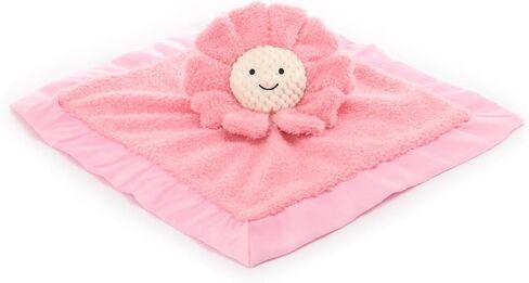 Apricot Lamb Pink Sunflower Soft Loveys for Babies, Security Blanket for Baby Boy and Girl, 14x14 Inches, 100% Plush Material in Kuwait