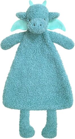 Baby Green Dragon Soft Stuffed Animal Security Blanket, Plush Dinosaur Character Lovey Blanket, Baby Shower/Nursery Gift, Newborn Infant Toddler Snuggle Blankie for Boys Girls, 16 Inches in Kuwait