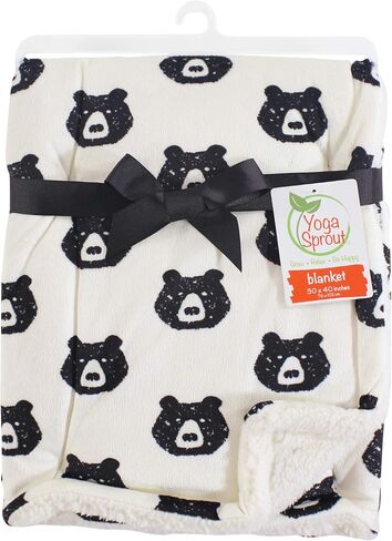 Yoga Sprout Mink Blanket with Sherpa Backing, Bear in Kuwait