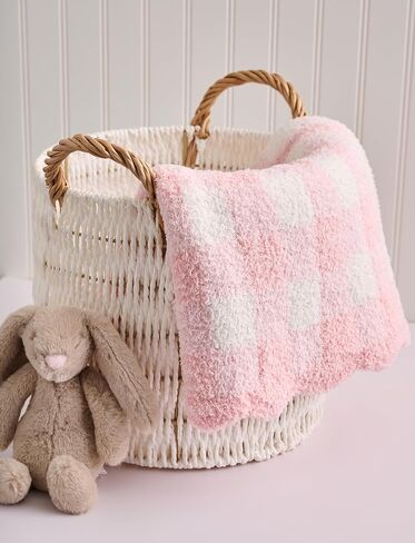Mud Pie Children's Pink Gingham Chenille Blanket in Kuwait