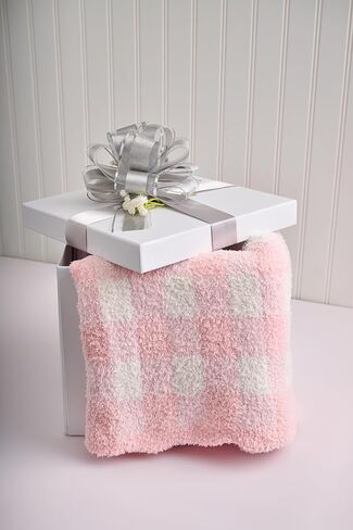 Mud Pie Children's Pink Gingham Chenille Blanket in Kuwait