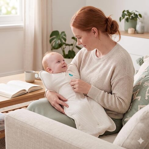 Love to Dream Swaddle, Baby Sleep Sack, Swaddle Up Self-Soothing Swaddles for Newborns, Get Longer Sleeps, Secure Fit Helps Calm Startle Reflex, Lite 0.2 TOG, Sleep Sack, 8-13 lbs, Tan in Kuwait