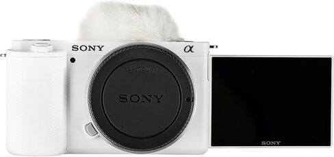 Sony ZV-E10 Mirrorless Camera (Body Only, White) (ILCZV-E10/W) + 64GB Card + Photo Software + Bag + NPF-W50 Battery + External Charger + Card Reader + Flex Tripod + More in Kuwait