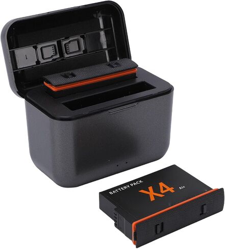 360 X4 Battery for X4 Air Camera, 2PCS Type C 2050mAh Action Camera Batteries with Dual Slot Fast Charging Case in Kuwait