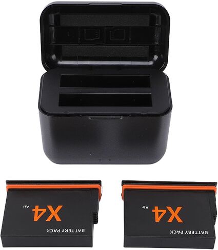 360 X4 Battery for X4 Air Camera, 2PCS Type C 2050mAh Action Camera Batteries with Dual Slot Fast Charging Case in Kuwait