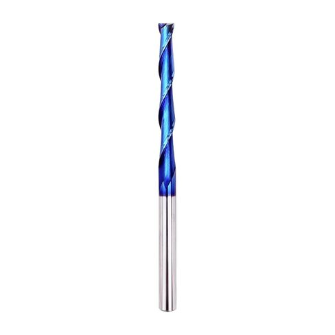 Extra Long 4 Inch Upcut Spiral Router Bit 1/4 Inch Shank, 2 Inch Cutting Length 1/4 Inch Cutting Diameter, Solid Carbide with NACO Coating CNC Router Bits End Mill for Wood Cut, Trimming, Carving in Kuwait