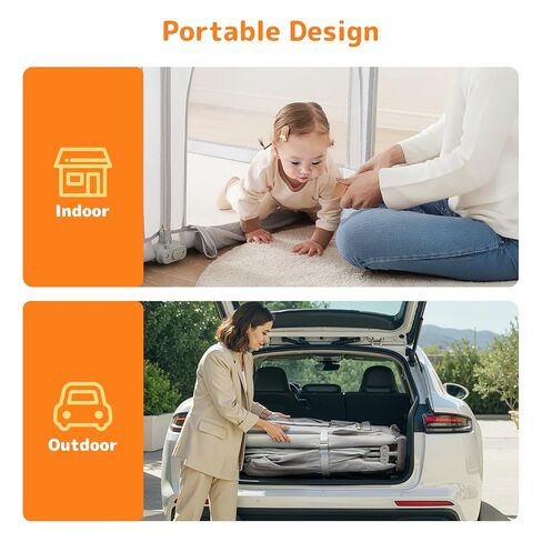 Foldable Baby Playpen with Mat, 71"x59" Playpen for Babies and Toddlers, Large Collapsible Play Pen, Portable Safe Play Yard with Gate, Breathable Mesh, Anti-Fall in Saudi Arabia