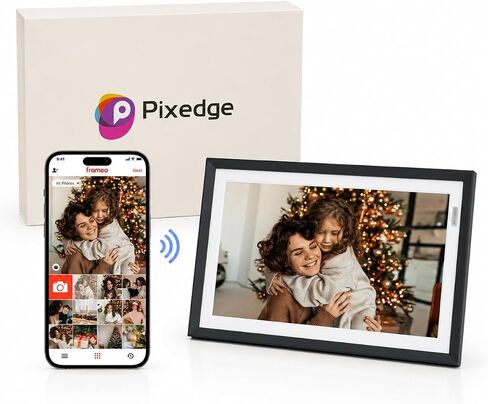Frameo 10.1 in Smart WiFi Digital Photo Frame Electronic Picture Frame Slideshow Send Photos,32GB Ultra-Large Storage High Definition Display IPS Touch Screen Picture Frame in Kuwait