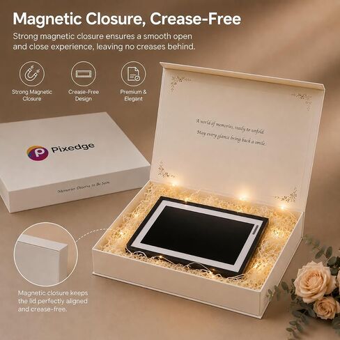 Frameo 10.1 in Smart WiFi Digital Photo Frame Electronic Picture Frame Slideshow Send Photos,32GB Ultra-Large Storage High Definition Display IPS Touch Screen Picture Frame in Kuwait