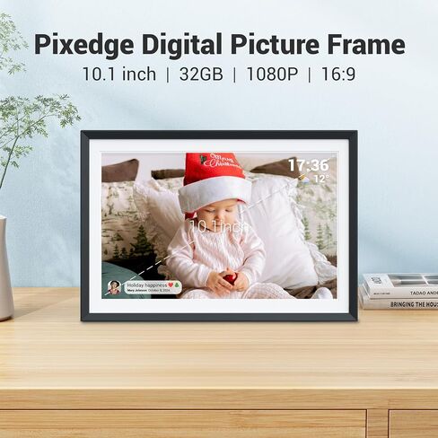 Frameo 10.1 in Smart WiFi Digital Photo Frame Electronic Picture Frame Slideshow Send Photos,32GB Ultra-Large Storage High Definition Display IPS Touch Screen Picture Frame in Kuwait