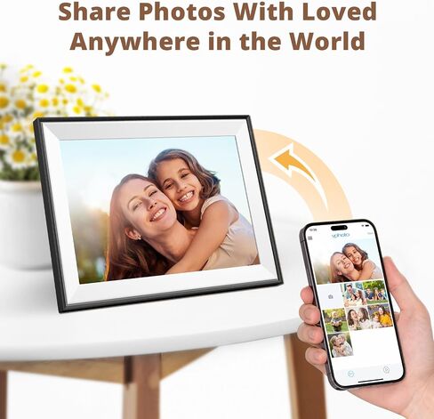 Dragon Touch 10.1'' WiFi Digital Picture Frame - HD IPS Touch Screen Digital Photo Frame Display, Auto-Rotate, Share Photos/Videos Instantly via Free App Best Gifts for Birthday, Wedding, Mom，2 Pack in Kuwait