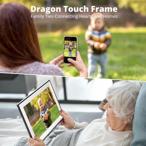 Dragon Touch 10.1'' WiFi Digital Picture Frame - HD IPS Touch Screen Digital Photo Frame Display, Auto-Rotate, Share Photos/Videos Instantly via Free App Best Gifts for Birthday, Wedding, Mom，2 Pack in Kuwait