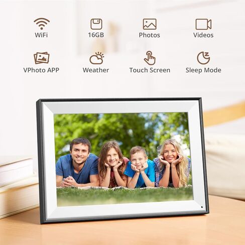 Dragon Touch 10.1'' WiFi Digital Picture Frame - HD IPS Touch Screen Digital Photo Frame Display, Auto-Rotate, Share Photos/Videos Instantly via Free App Best Gifts for Birthday, Wedding, Mom，2 Pack in Kuwait