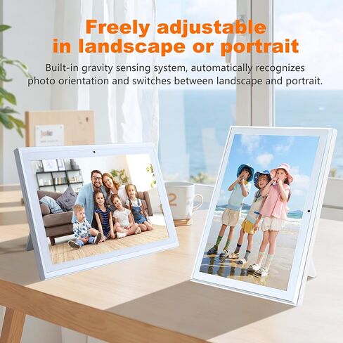 MemoryCbue 10.1 Inch Glasses-Free 3D Digital Photo Frame, 1920x1200 HD Lenticular Display with AI Image Enhancement, WiFi Cloud Sync Digital Picture Frame, 64GB, Touch Panel & Remote, Home Gift in Kuwait