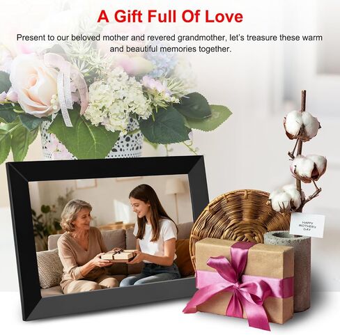10.1" Digital Picture Frame, Interactive Electronic Picture Frame | 1280*800 HD IPS Touch Screen, WiFi Smart Digital Calendar with AI-Generated Images, Auto-Rotate & Remote Share via APP in Kuwait