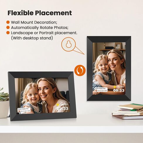 FANGOR 10.1 Inch WiFi Digital Picture Frame 1280x800 HD IPS Touch Screen, Electronic Smart Photo Frame with 32GB Storage, Auto-Rotate, Instantly Share Photos/Videos via Uhale App from Anywhere 3 Pack in Kuwait